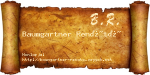 Baumgartner Renátó névjegykártya